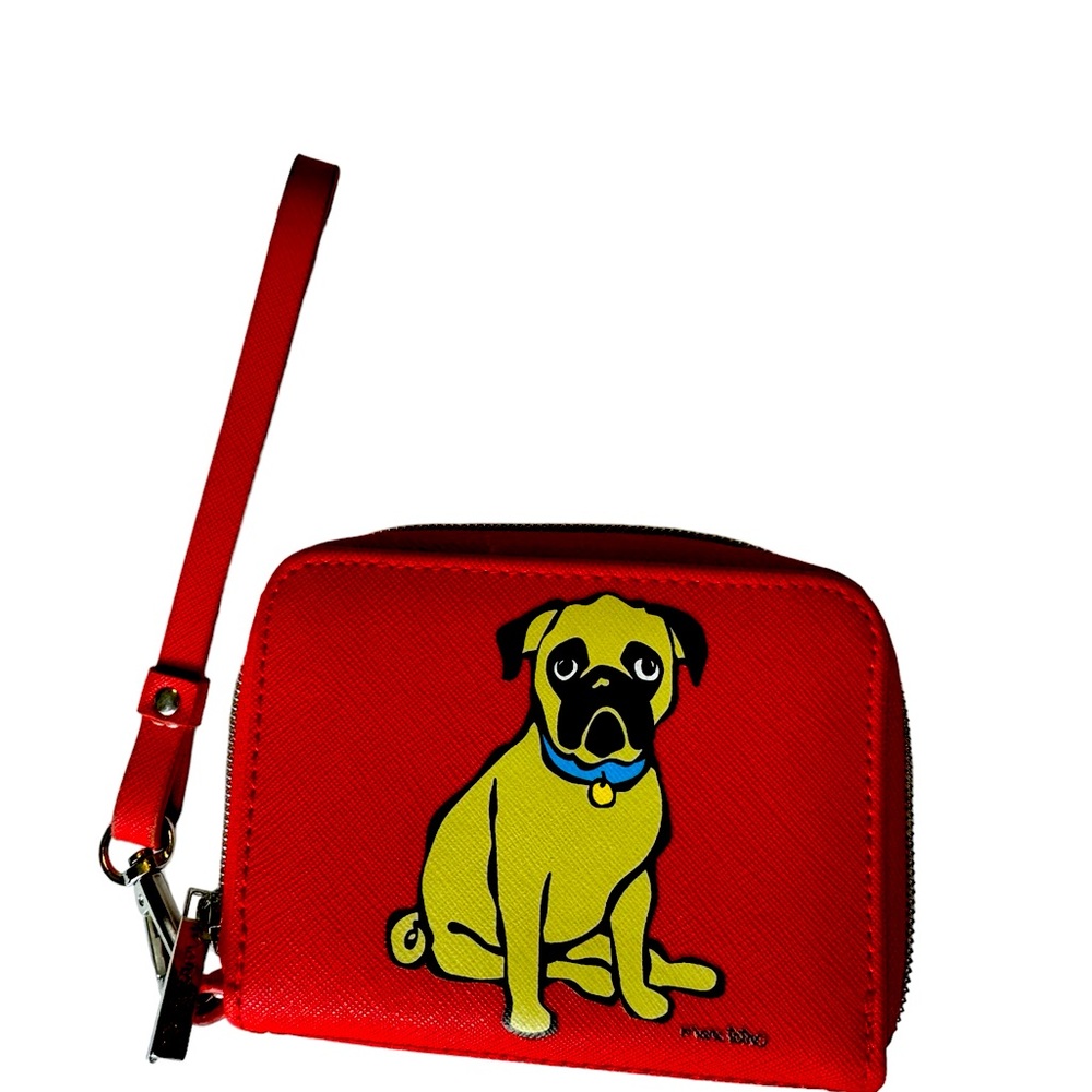 NWOT Marc Tetro ted pug wristlet wallet
